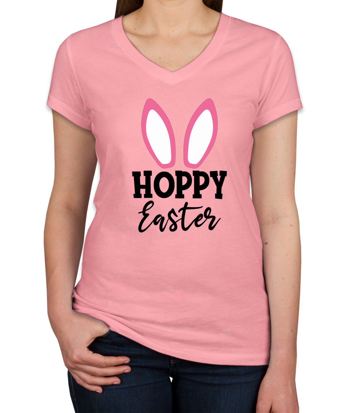 Hoppy Easter Women's V Neck T-shirt