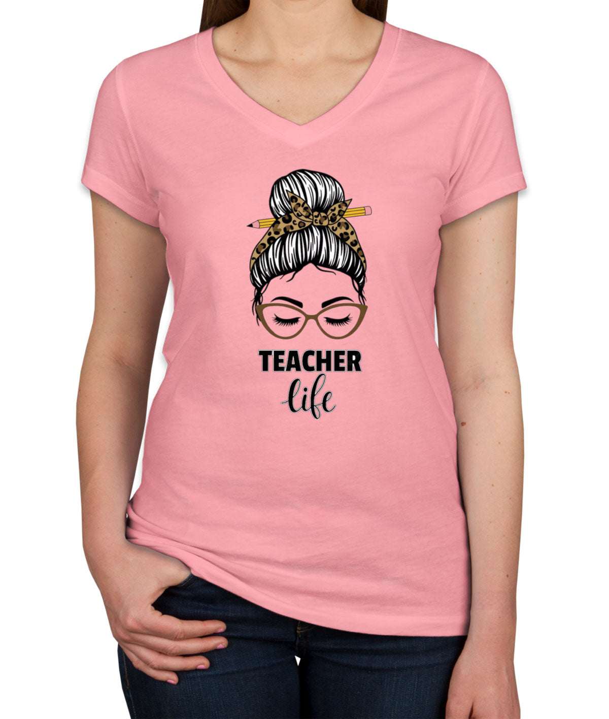 Teacher Life Women's V Neck T-shirt