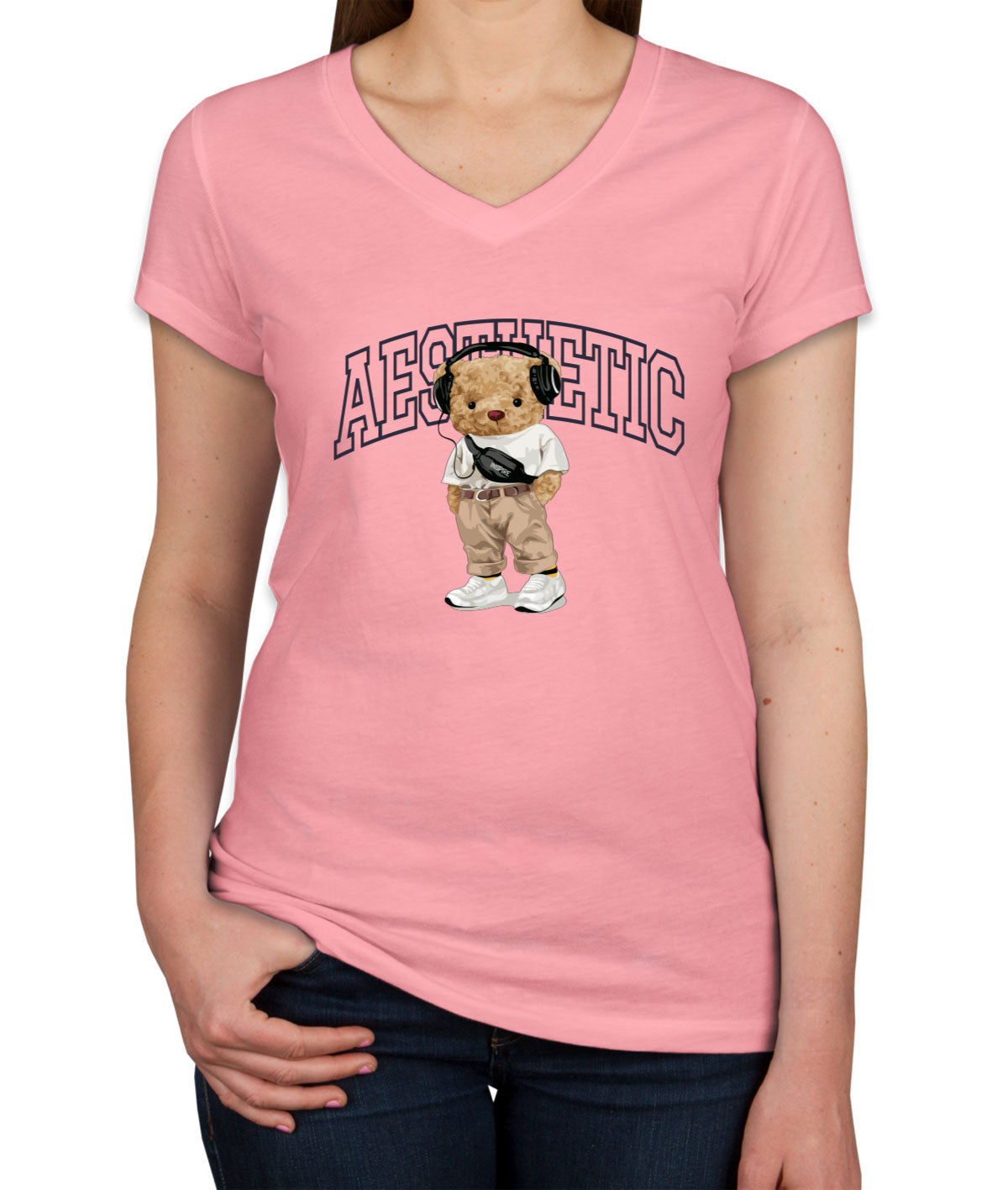 Teddy Bear Aesthetic Women's V Neck T-shirt