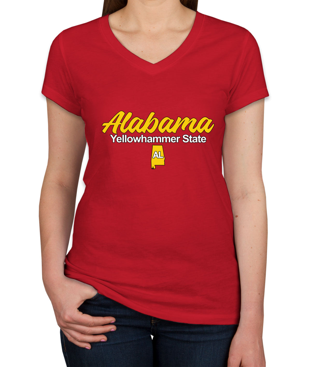 Alabama Yellowhammer State Women's V Neck T-shirt