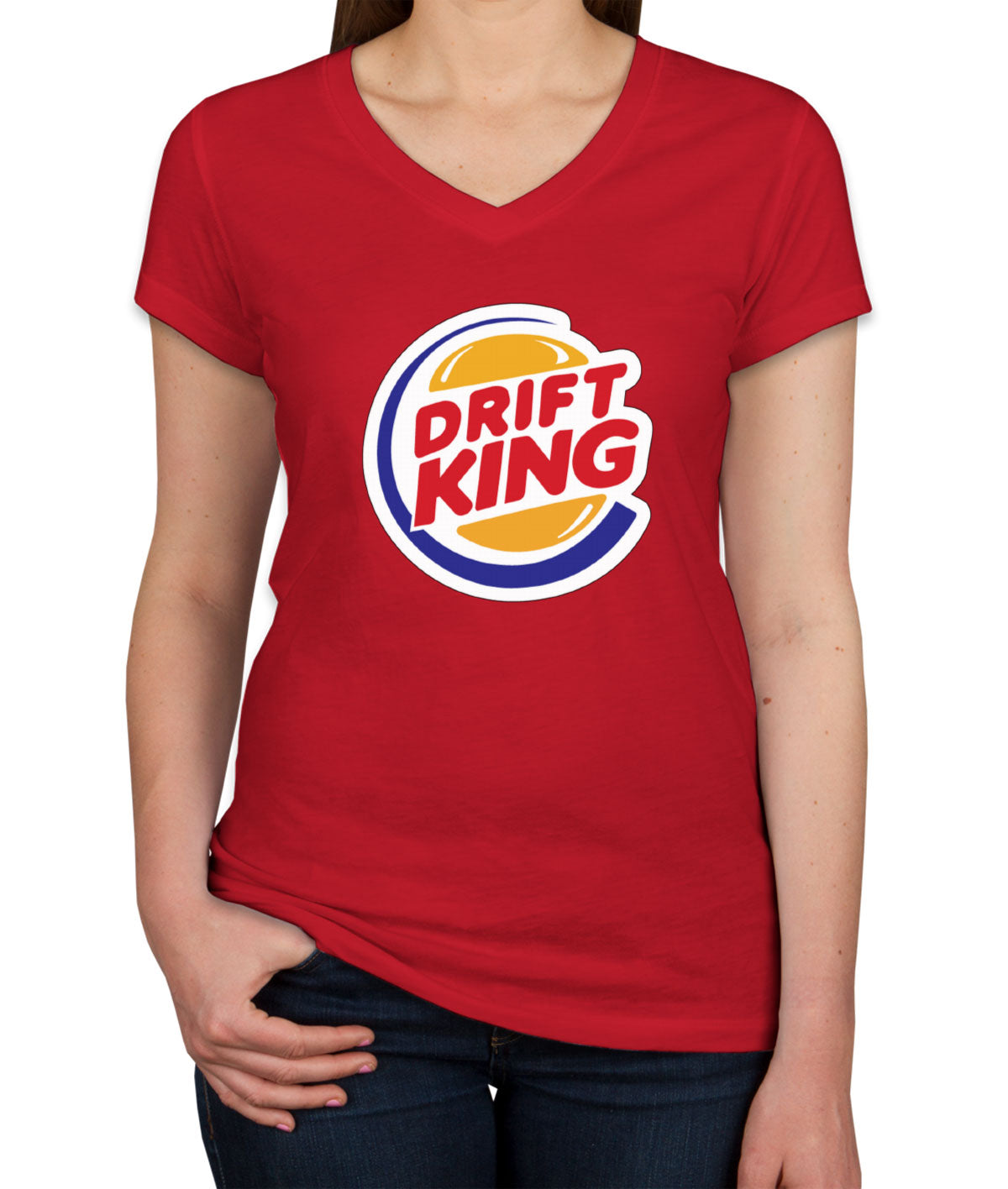 Drift King Women's V Neck T-shirt