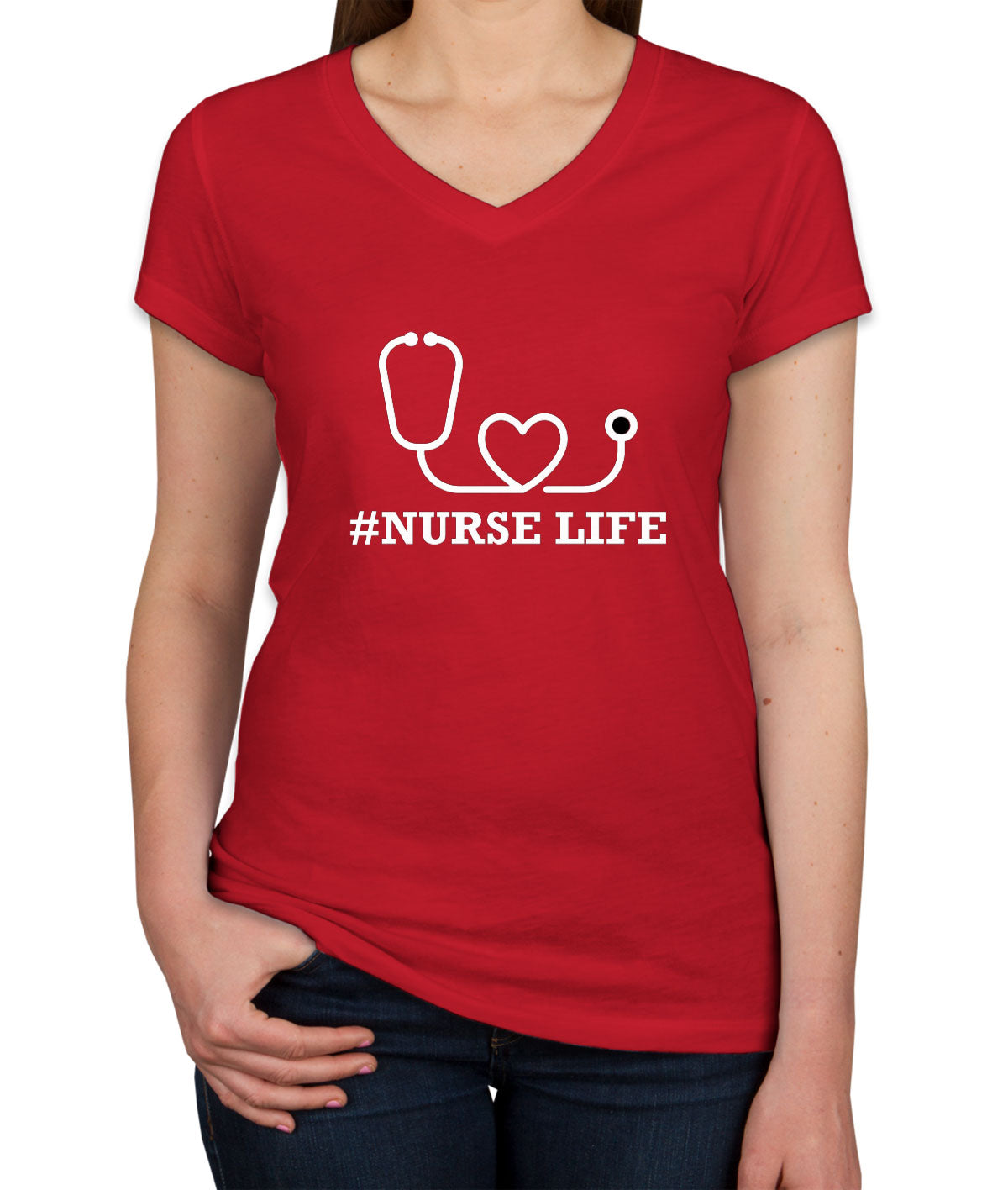 Nurse Life Women's V Neck T-shirt