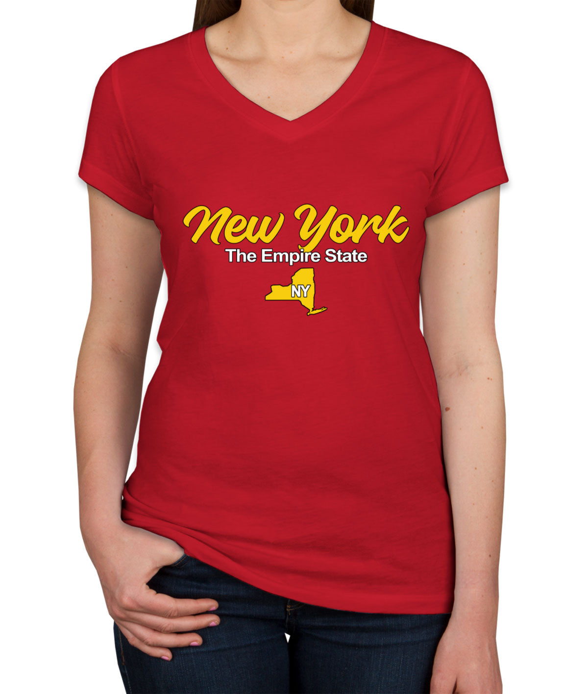 New York The Empire State Women's V Neck T-shirt