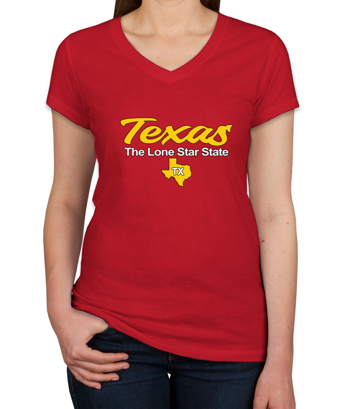 Texas The Lone Star State Women's V Neck T-shirt