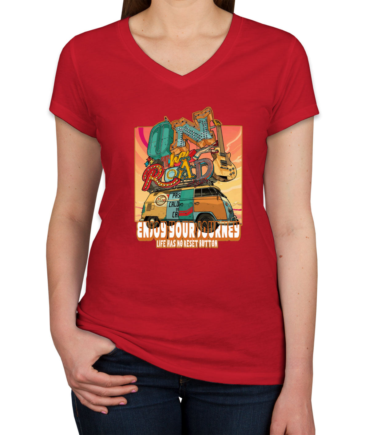 Vintage Van Women's V Neck T-shirt