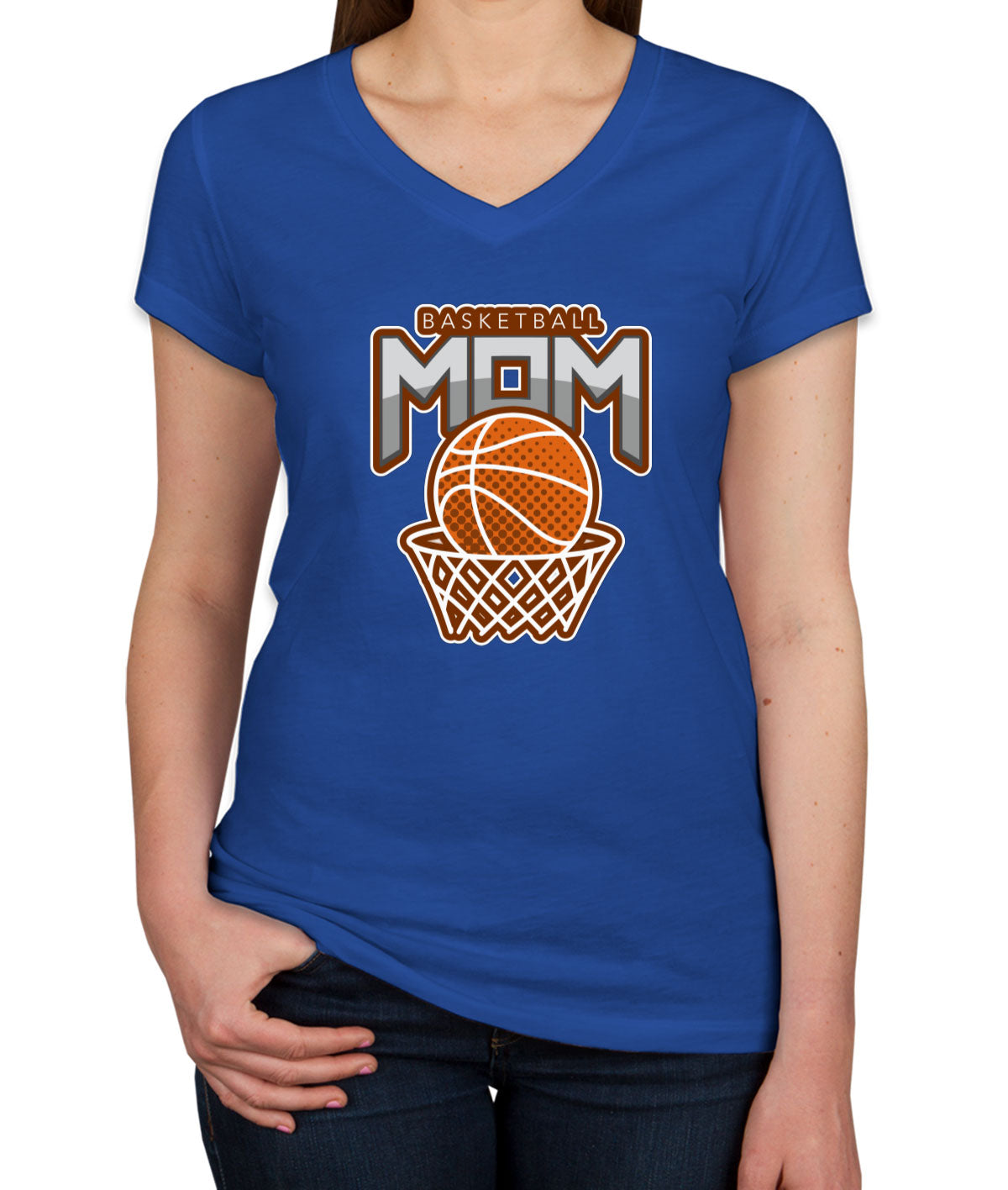 Basketball Mom Women's V Neck T-shirt