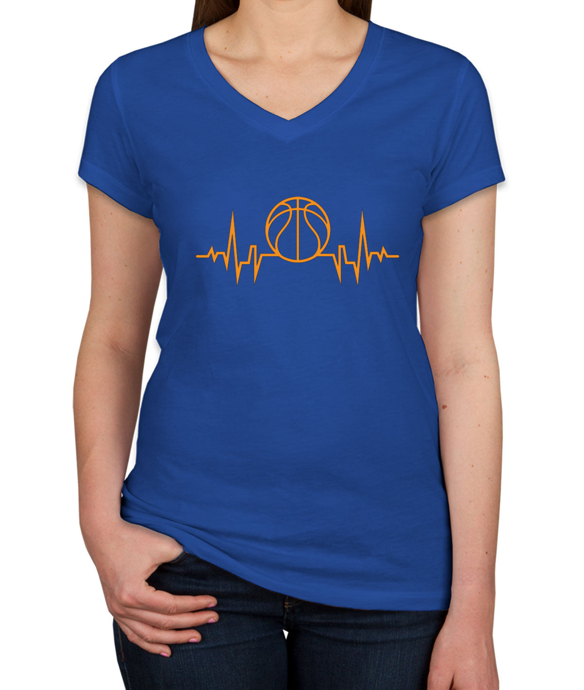 Basketball Lifeline Women's V Neck T-shirt