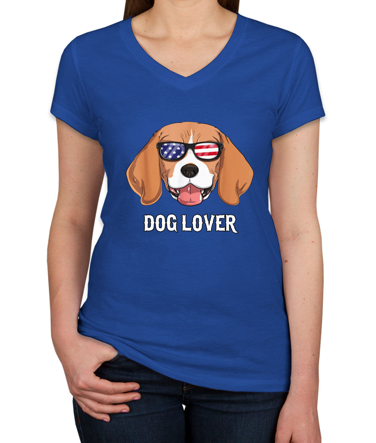 Beagle Dog Lover Women's V Neck T-shirt