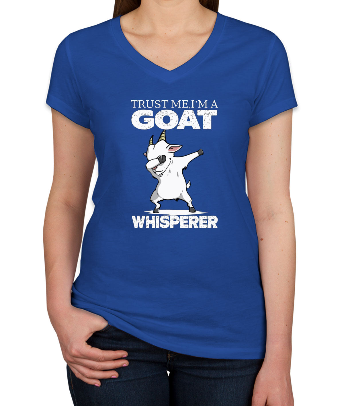 Trust Me I'm A Goat Whisperer Women's V Neck T-shirt