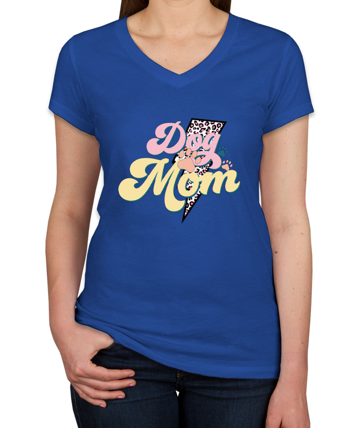 Dog Mom Mother's Day Women's V Neck T-shirt