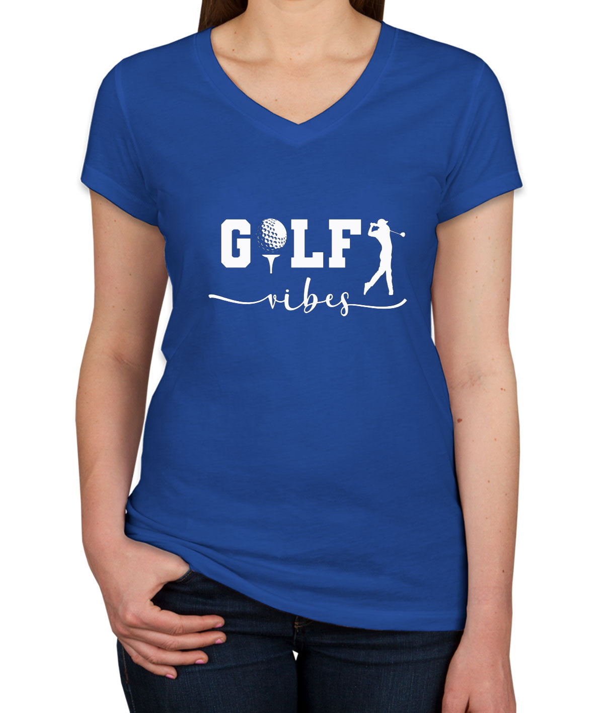 Golf Vibes Women's V Neck T-shirt