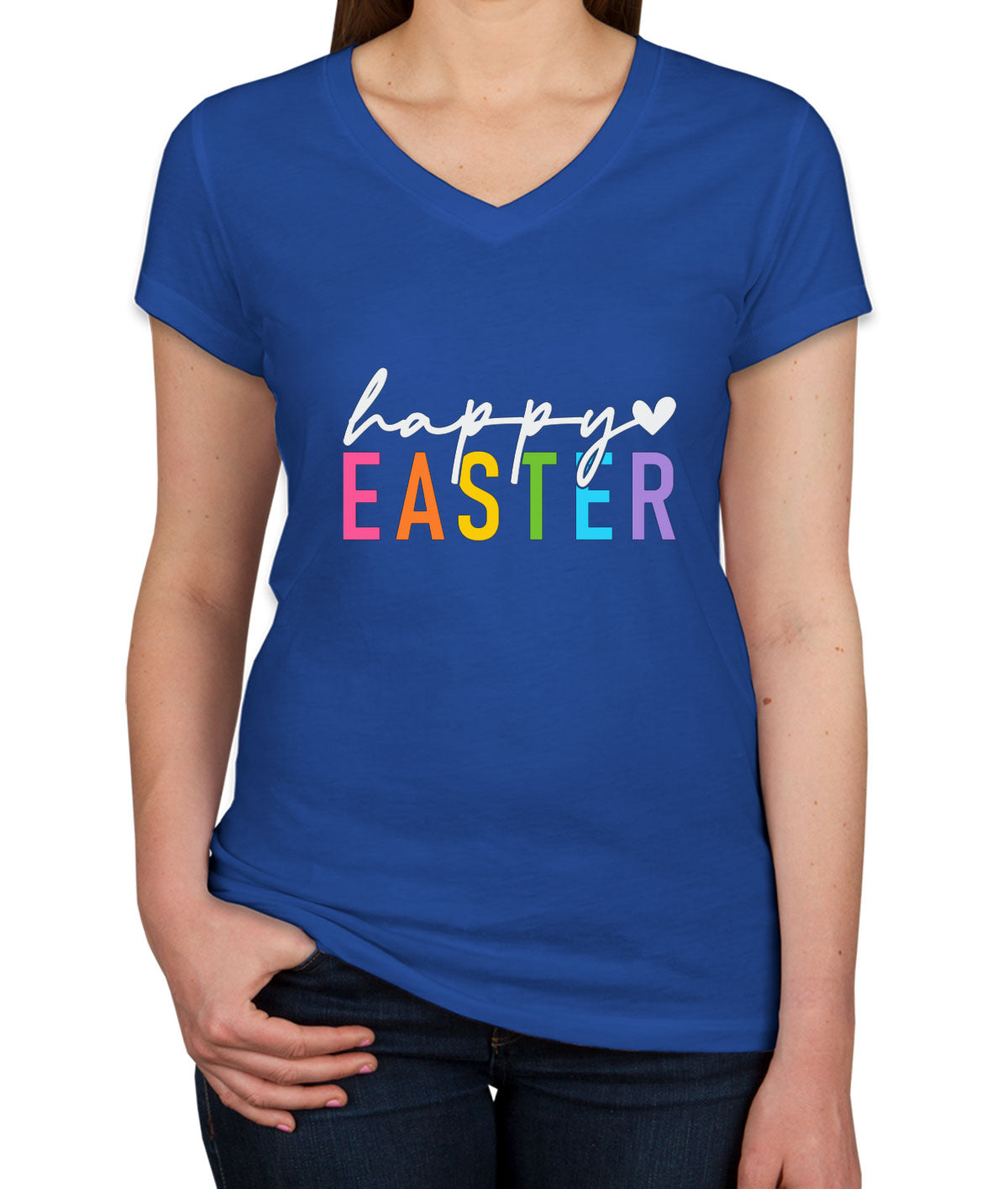 Happy Easter Women's V Neck T-shirt