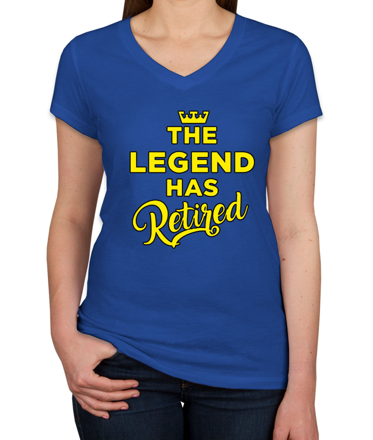 The Legend Has Retired Women's V Neck T-shirt