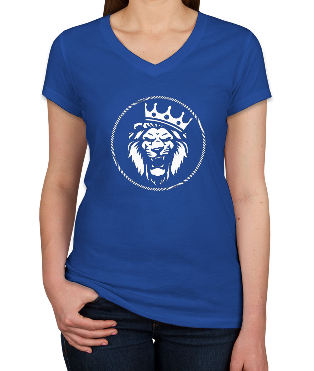 Lion Roar Women's V Neck T-shirt