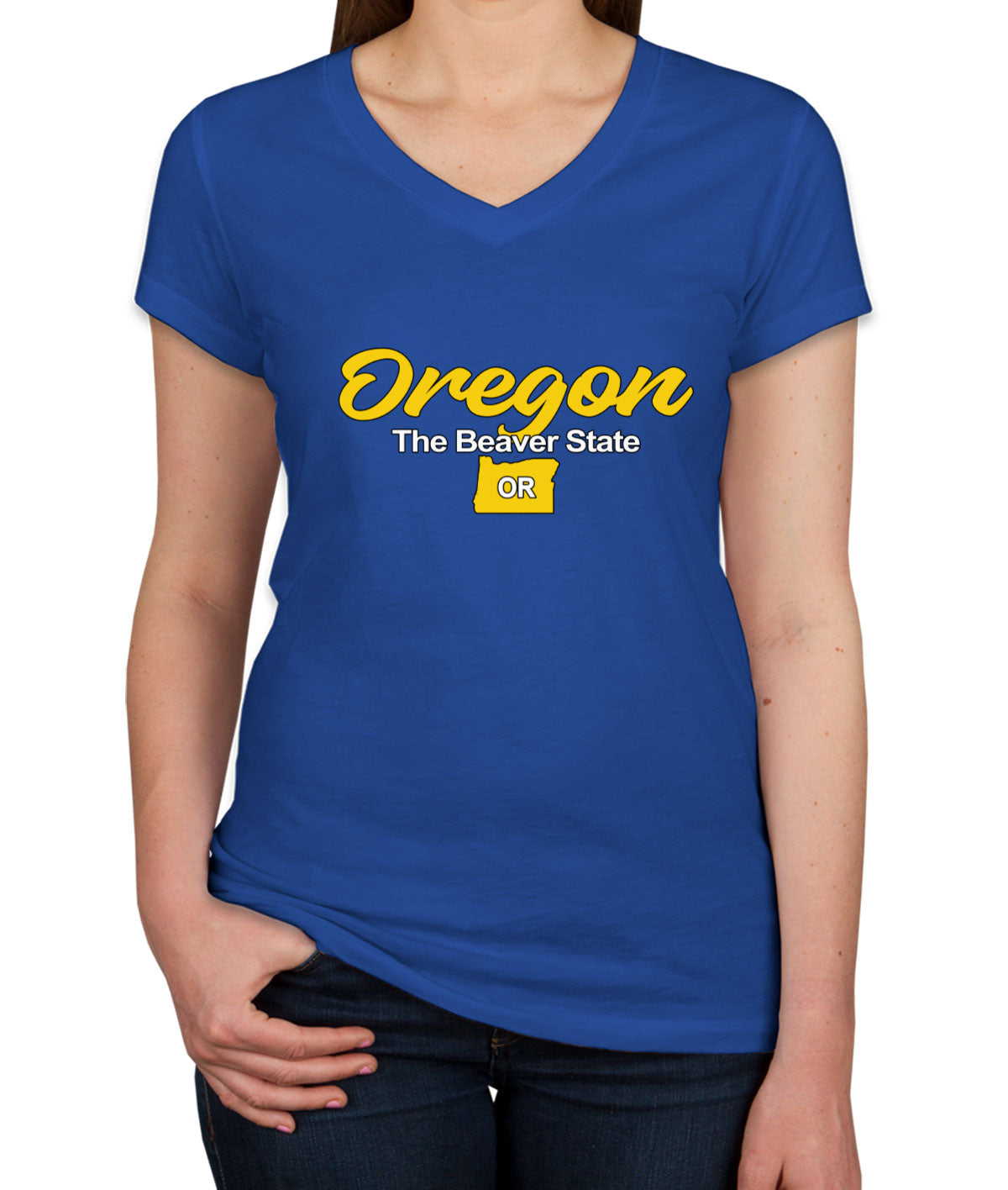 Oregon State The Beaver State Women's V Neck T-shirt