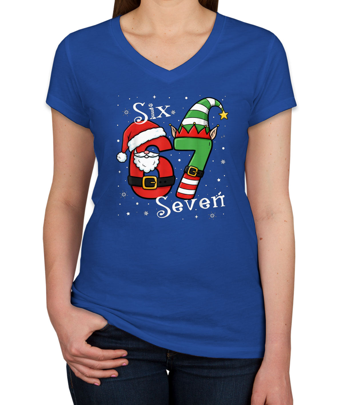 67 Sixty Seven Christmas Women's V Neck T-shirt