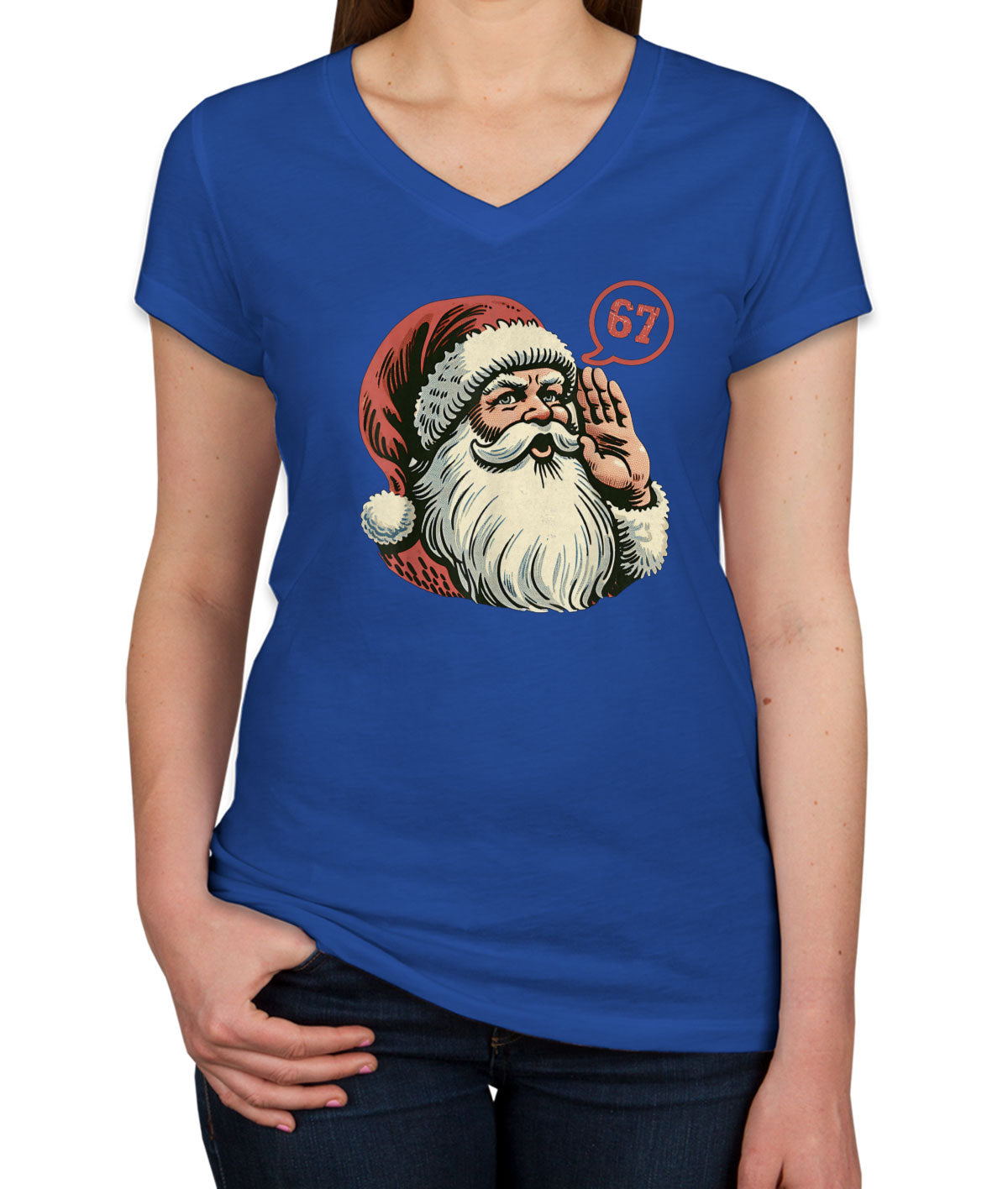 67 Sixty Seven Christmas Women's V Neck T-shirt