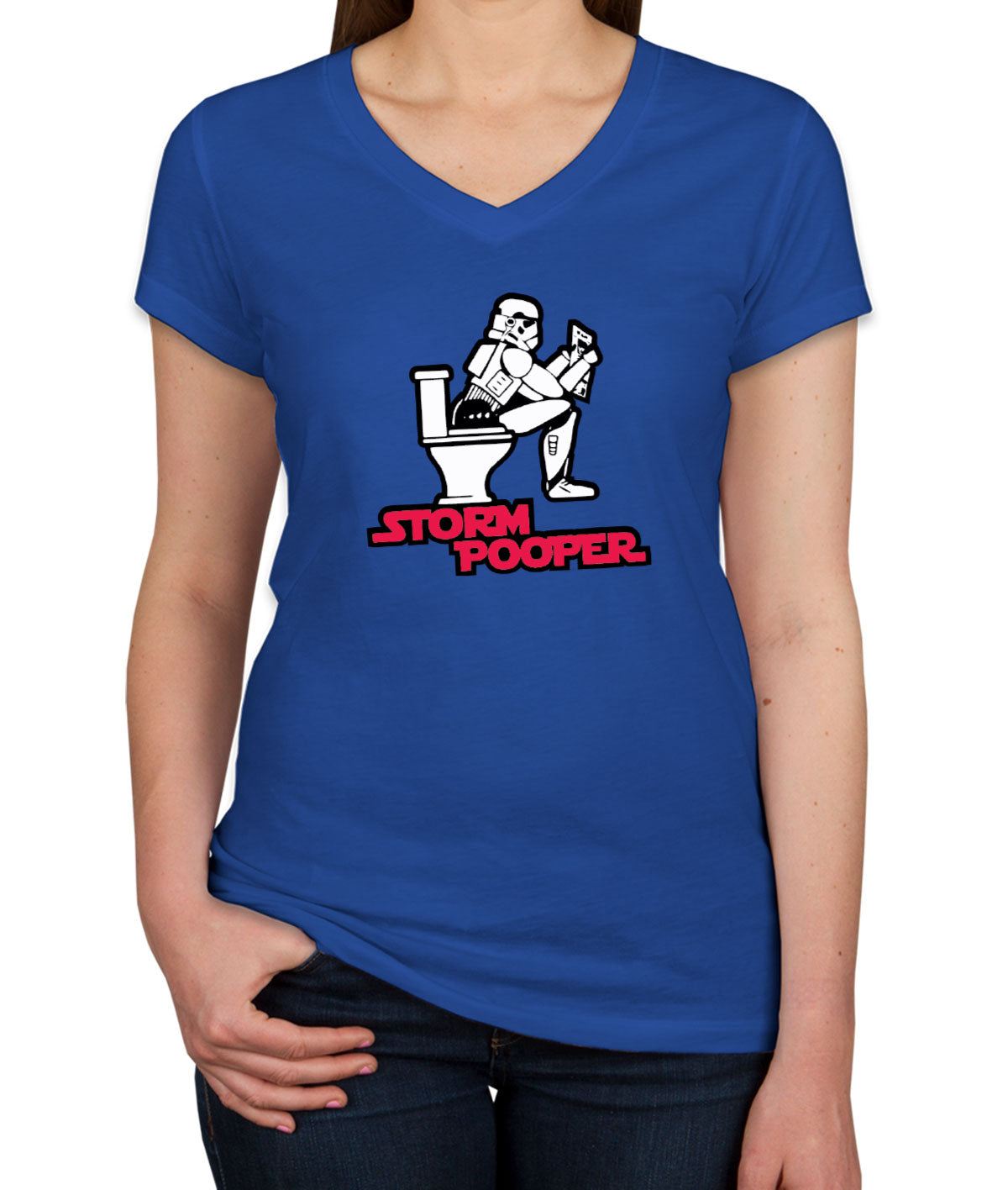 Storm Pooper Women's V Neck T-shirt