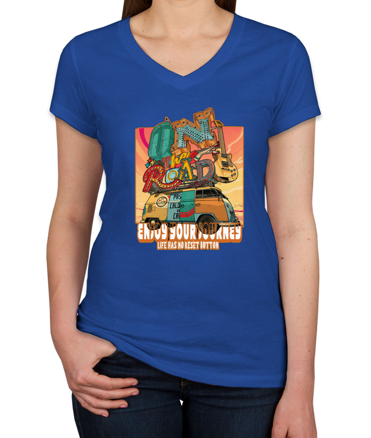 Vintage Van Women's V Neck T-shirt