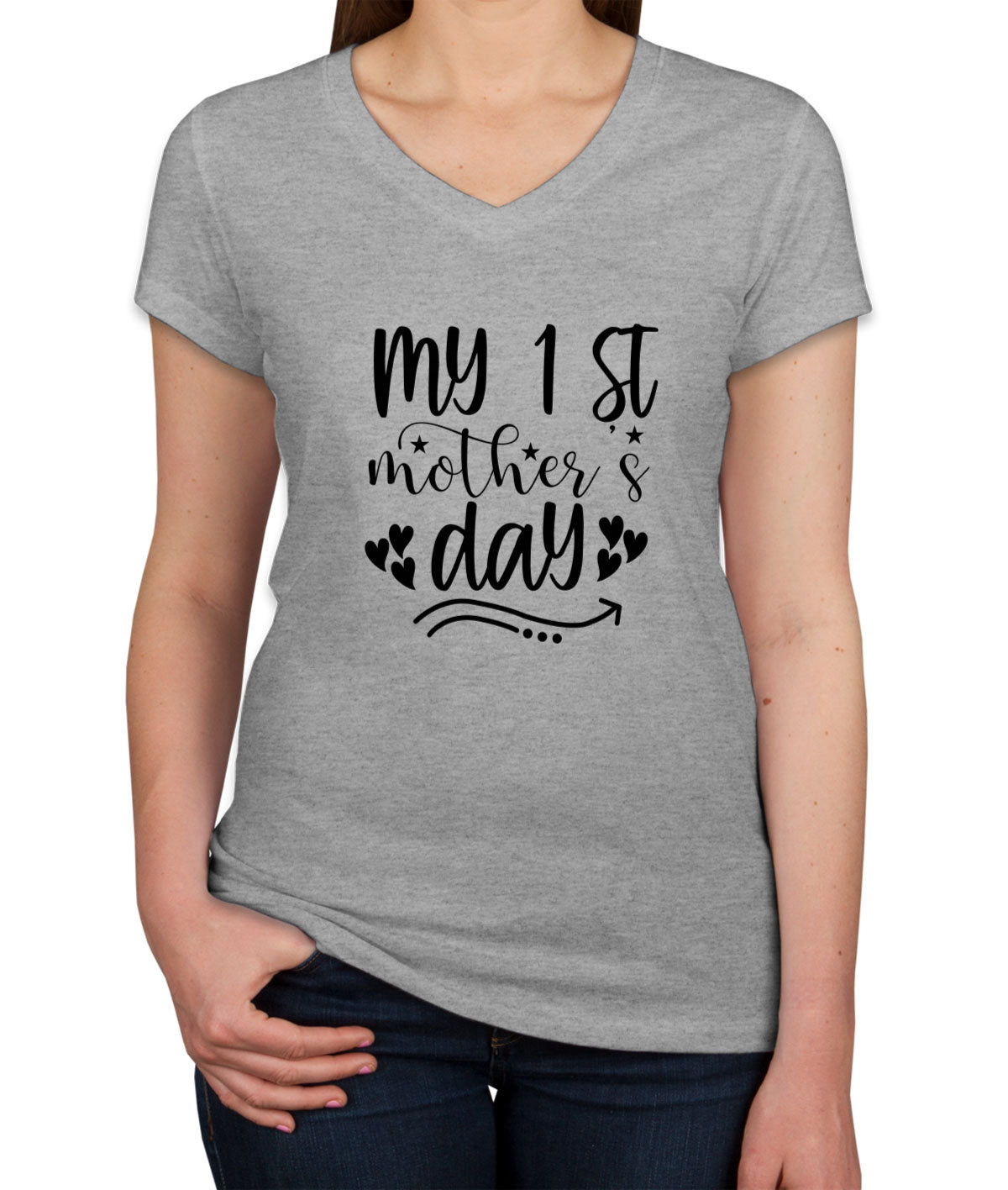 My 1st Mother's Day Women's V Neck T-shirt