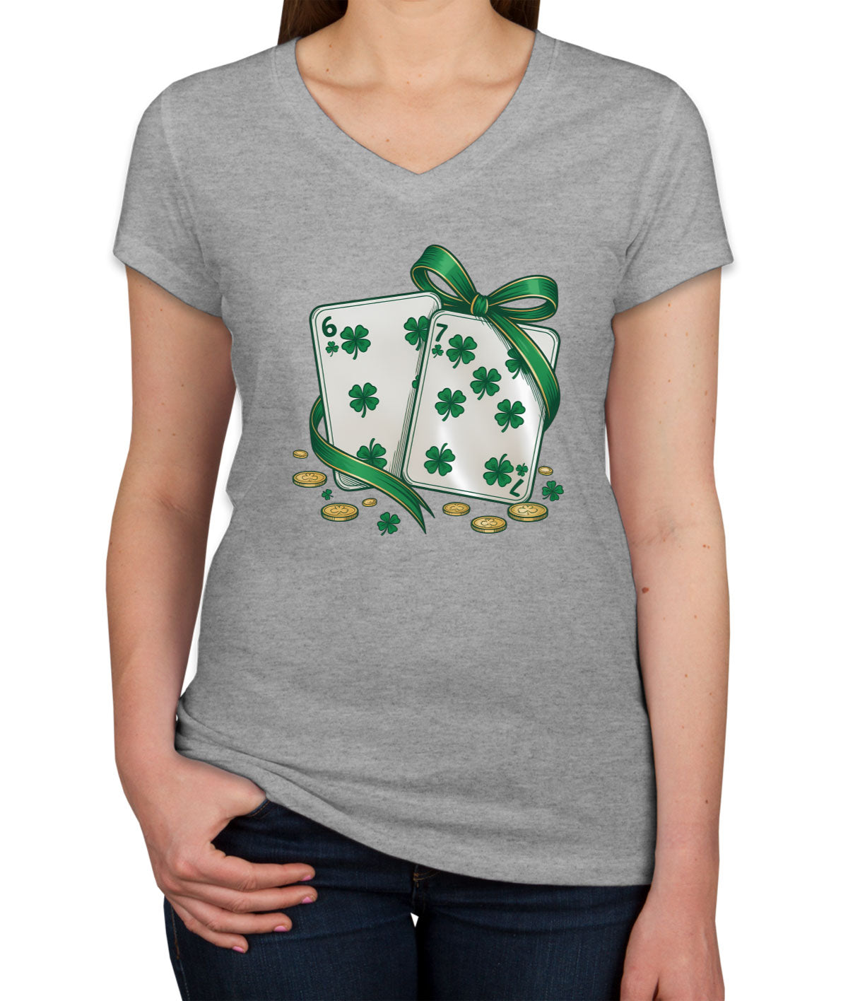67 St. Patrick's Day Women's V Neck T-shirt