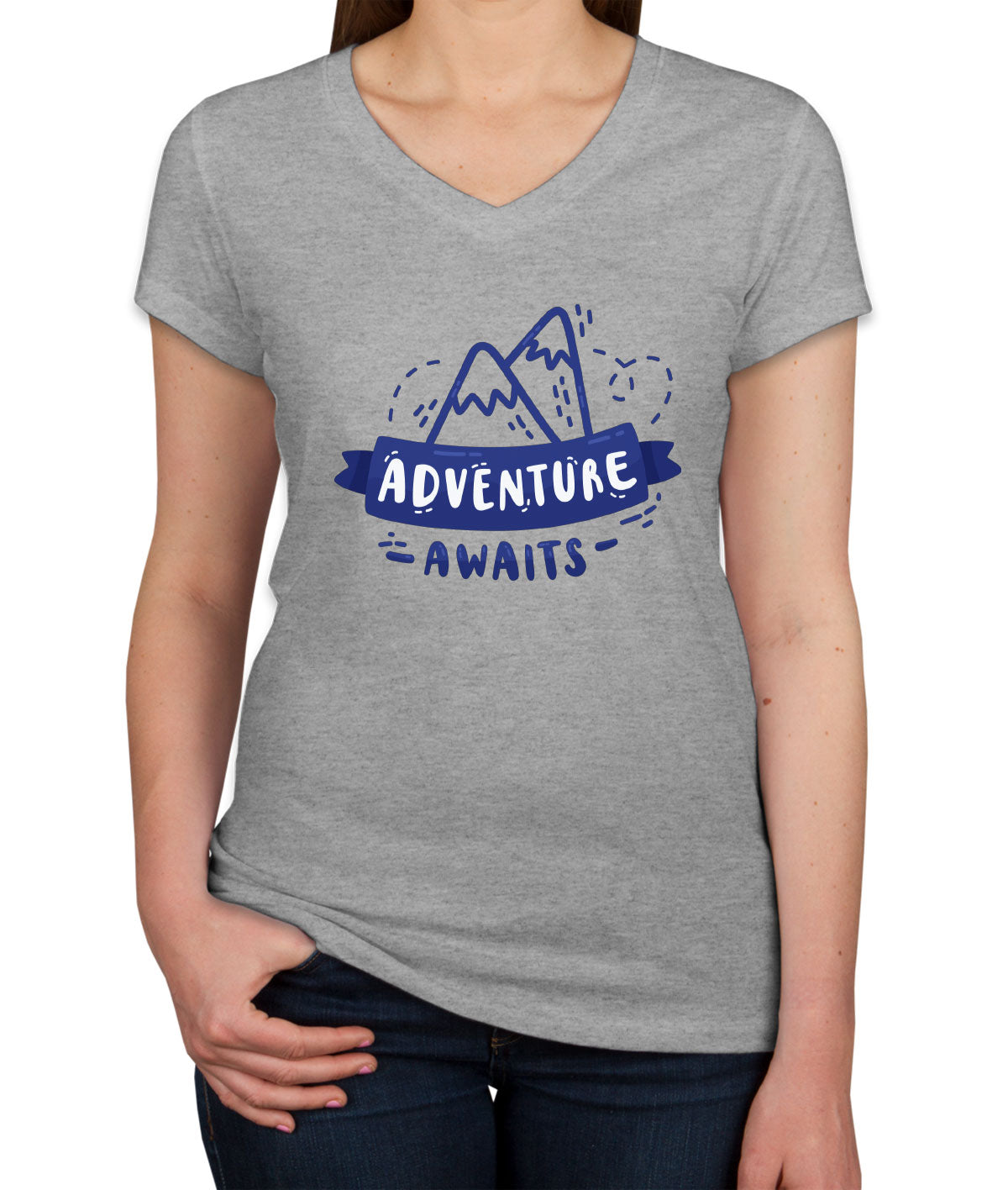 Adventure Awaits Women's V Neck T-shirt