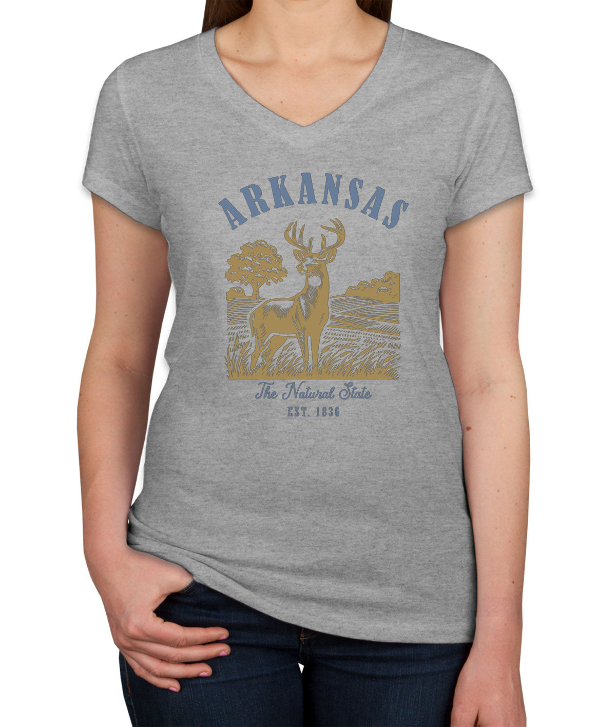 Arkansas State Vintage Women's V Neck T-shirt