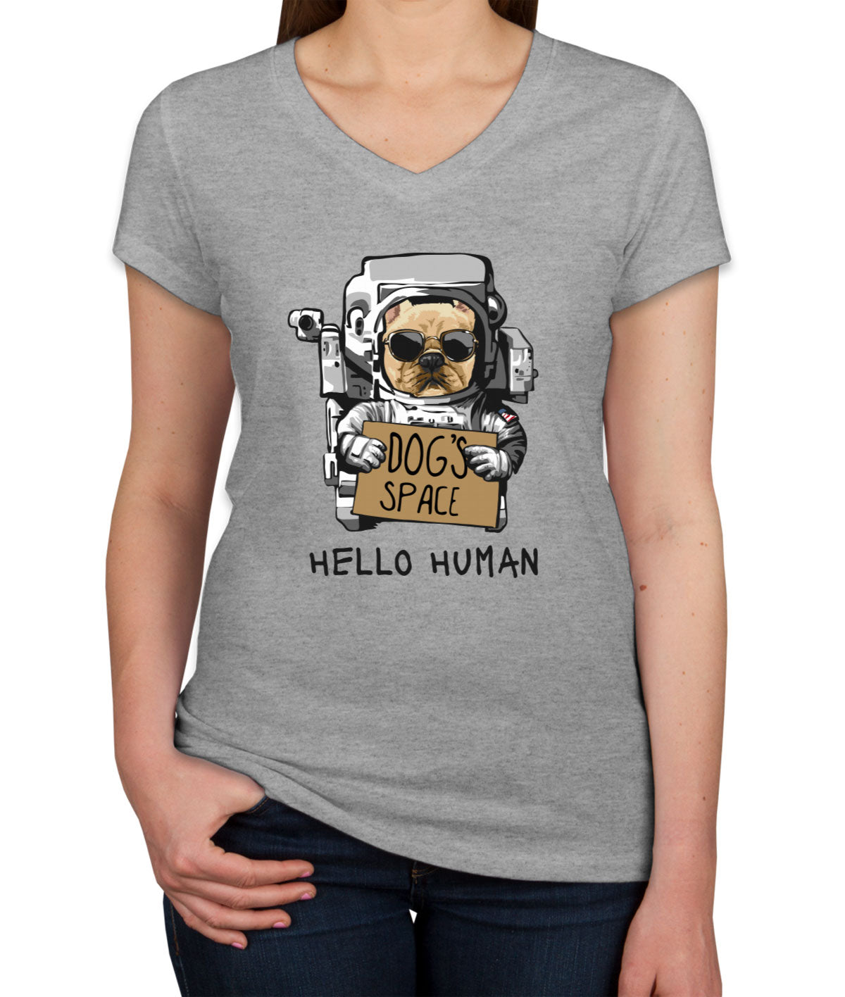 Astrodog Women's V Neck T-shirt