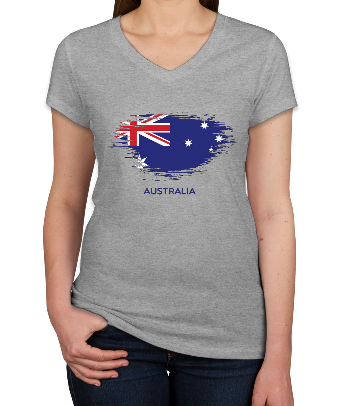 Australia Flag Women's V Neck T-shirt