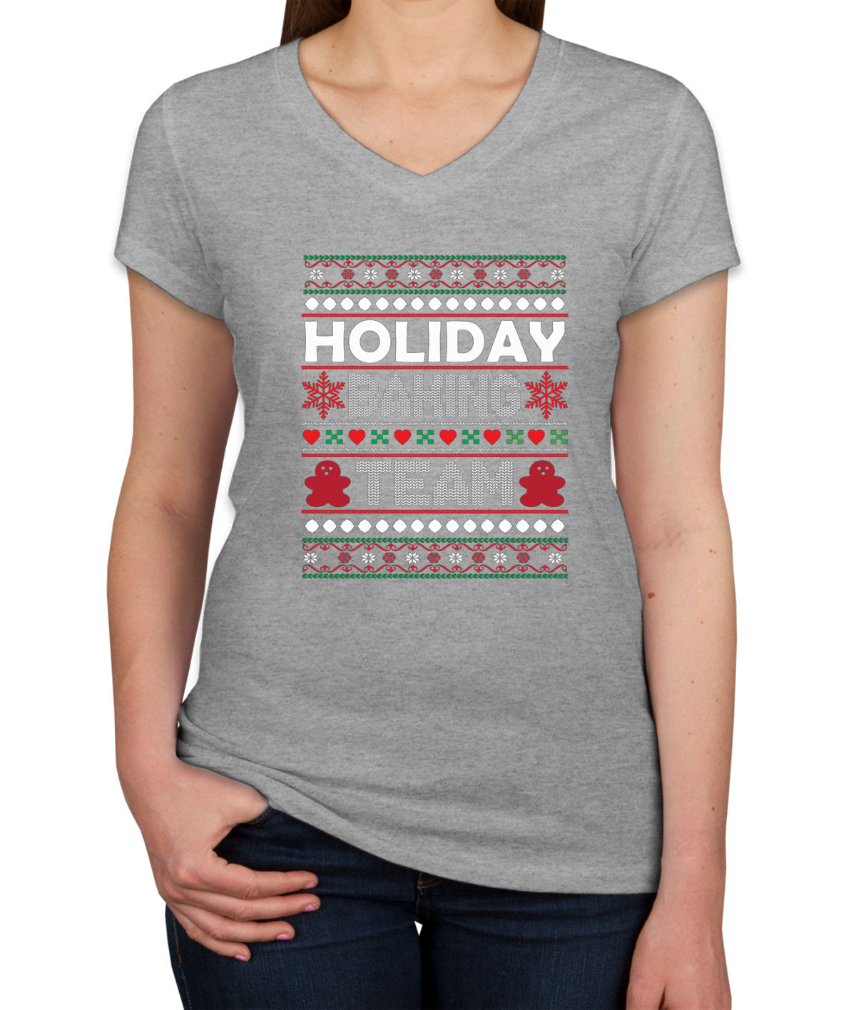 Holiday Baking Team Women's V Neck T-shirt