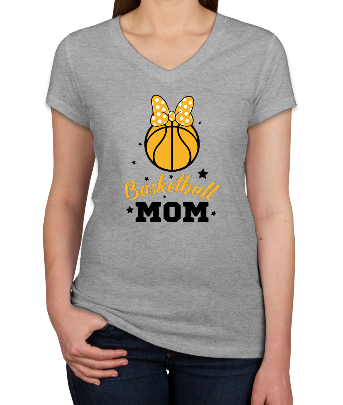 Basketball Mom Women's V Neck T-shirt