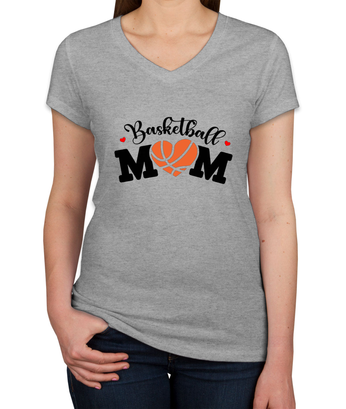 Basketball Mom Women's V Neck T-shirt