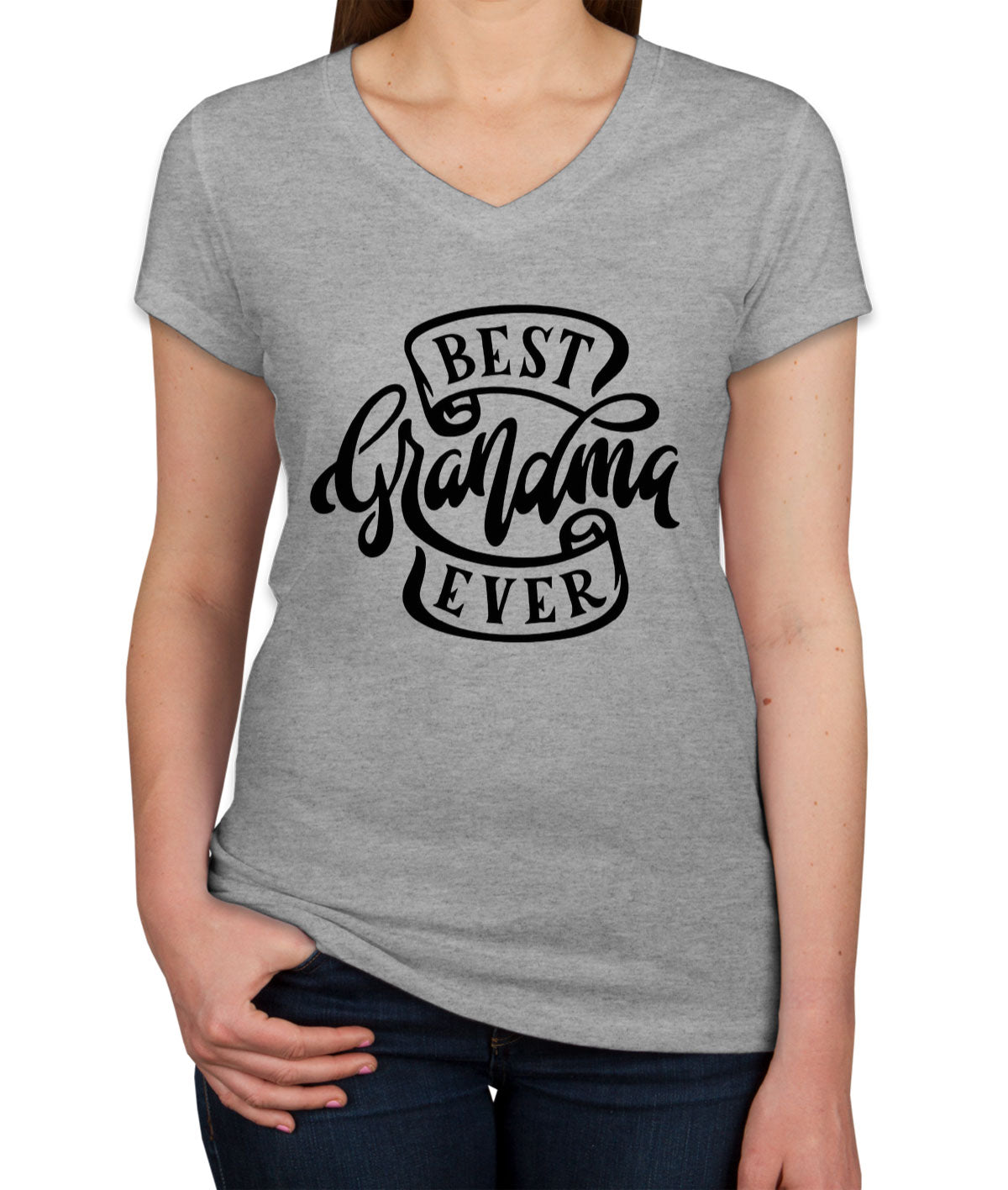 Best Grandma Ever Mother's Day Women's V Neck T-shirt