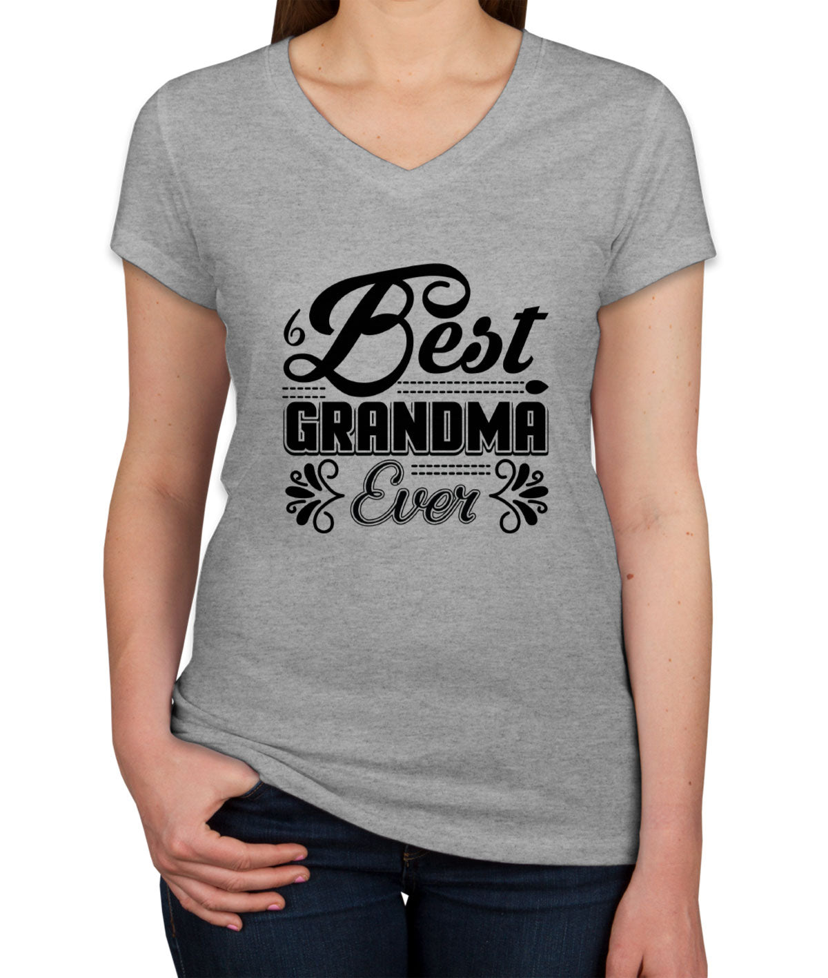 Best Grandma Ever Mother's Day Women's V Neck T-shirt