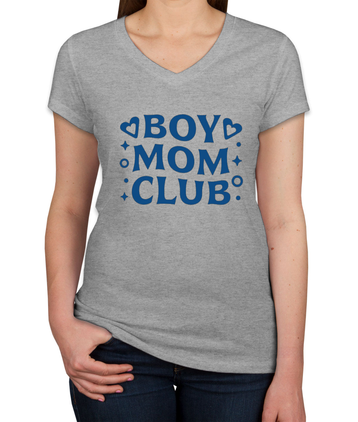 Boy Mom Club Mother's Day Women's V Neck T-shirt