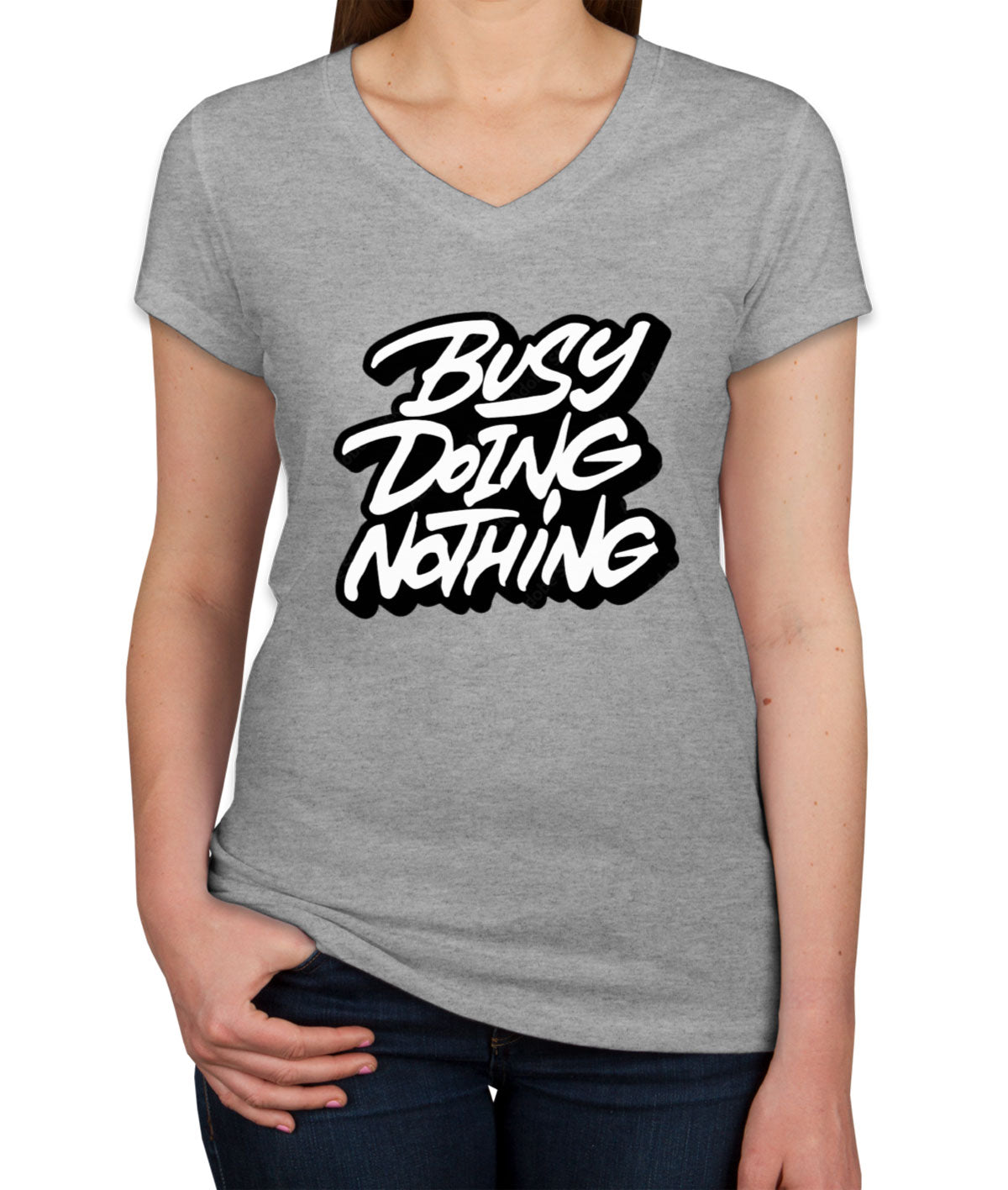 Busy Doing Nothing Women's V Neck T-shirt