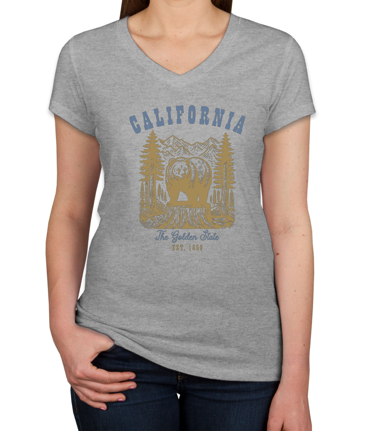 California State Vintage Women's V Neck T-shirt