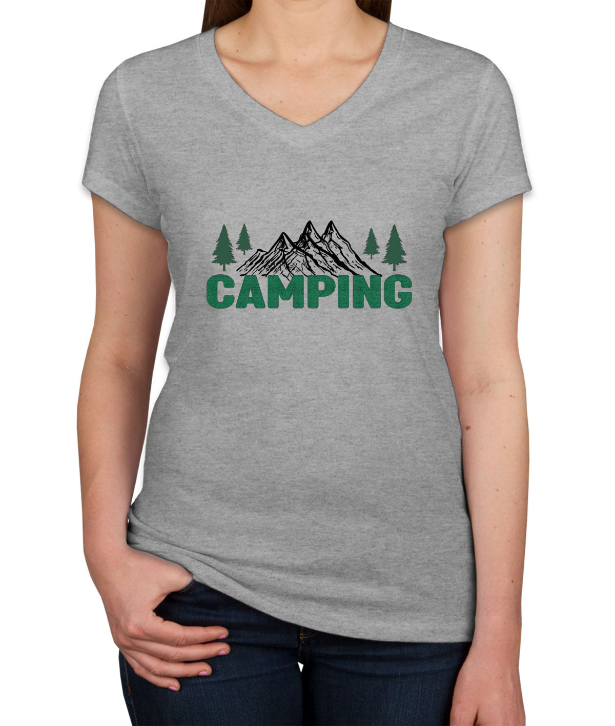 Camping Women's V Neck T-shirt