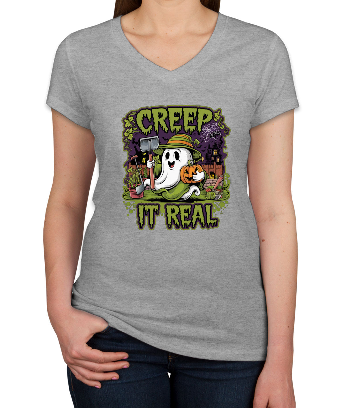 Creep It Real Women's V Neck T-shirt