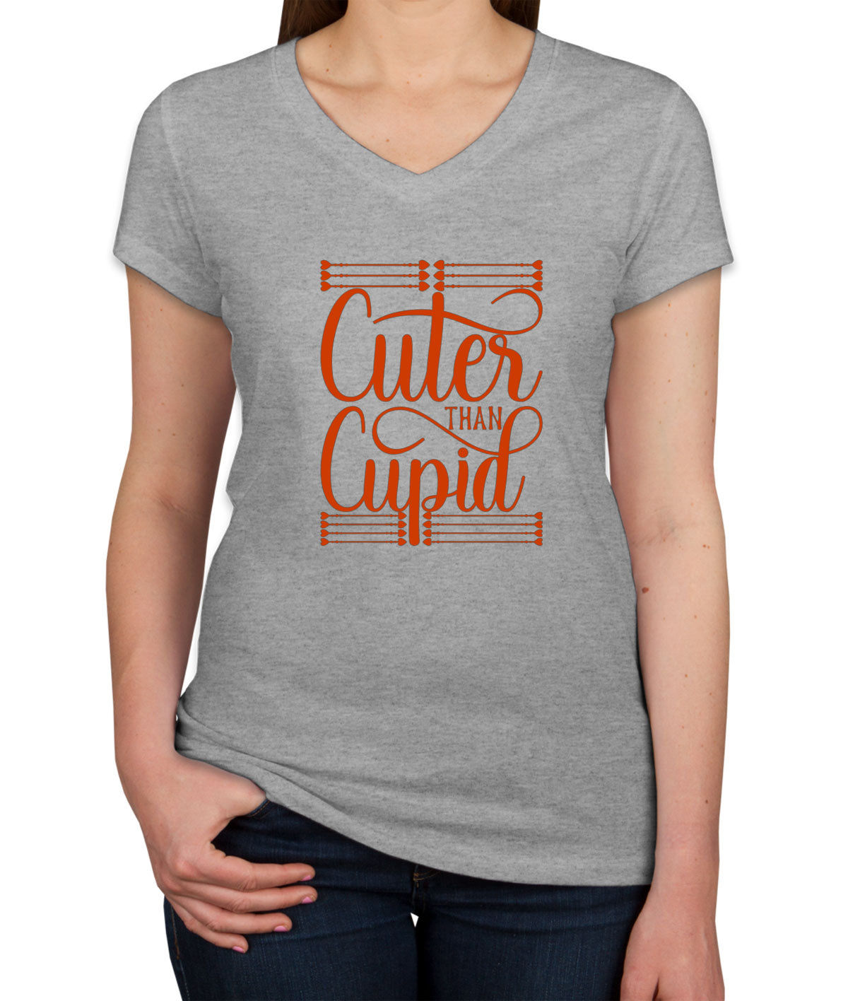 Cuter Than Cupid Women's V Neck T-shirt