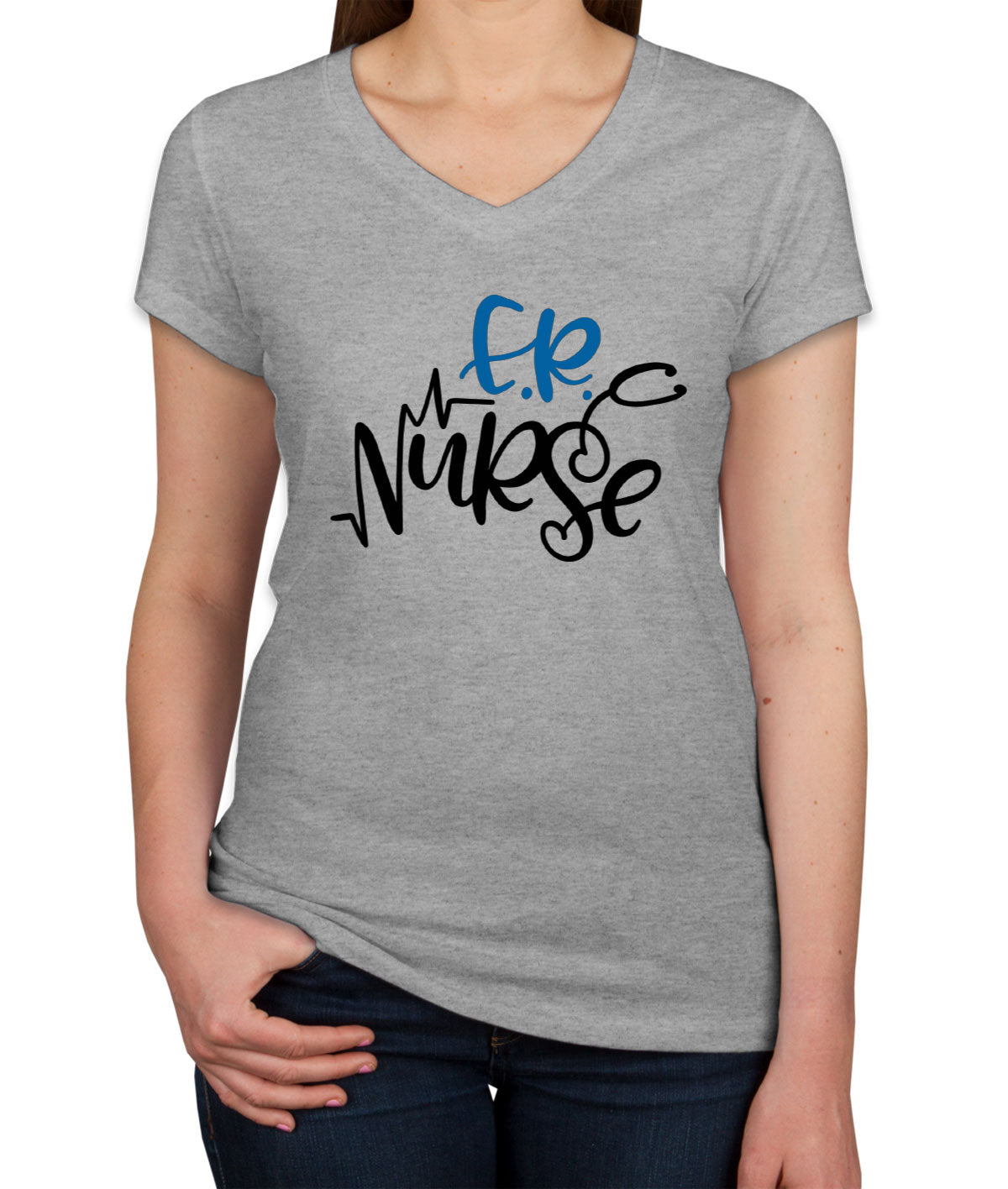 ER Nurse Women's V Neck T-shirt