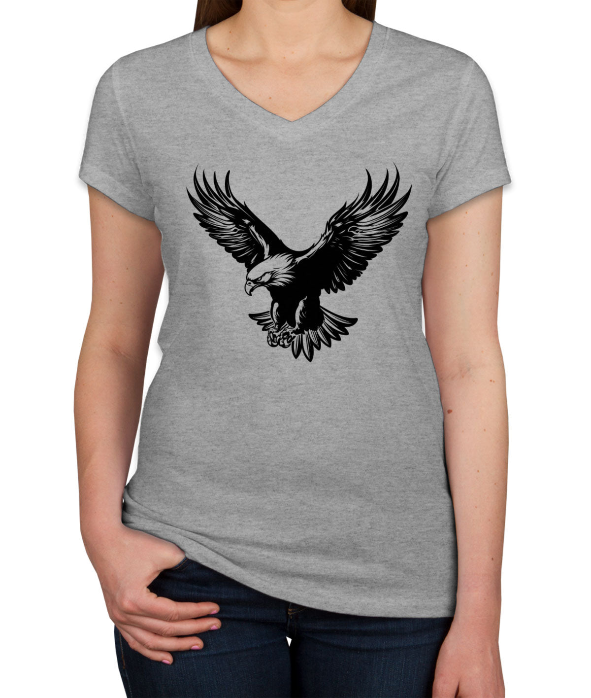 Flying Eagle Women's V Neck T-shirt