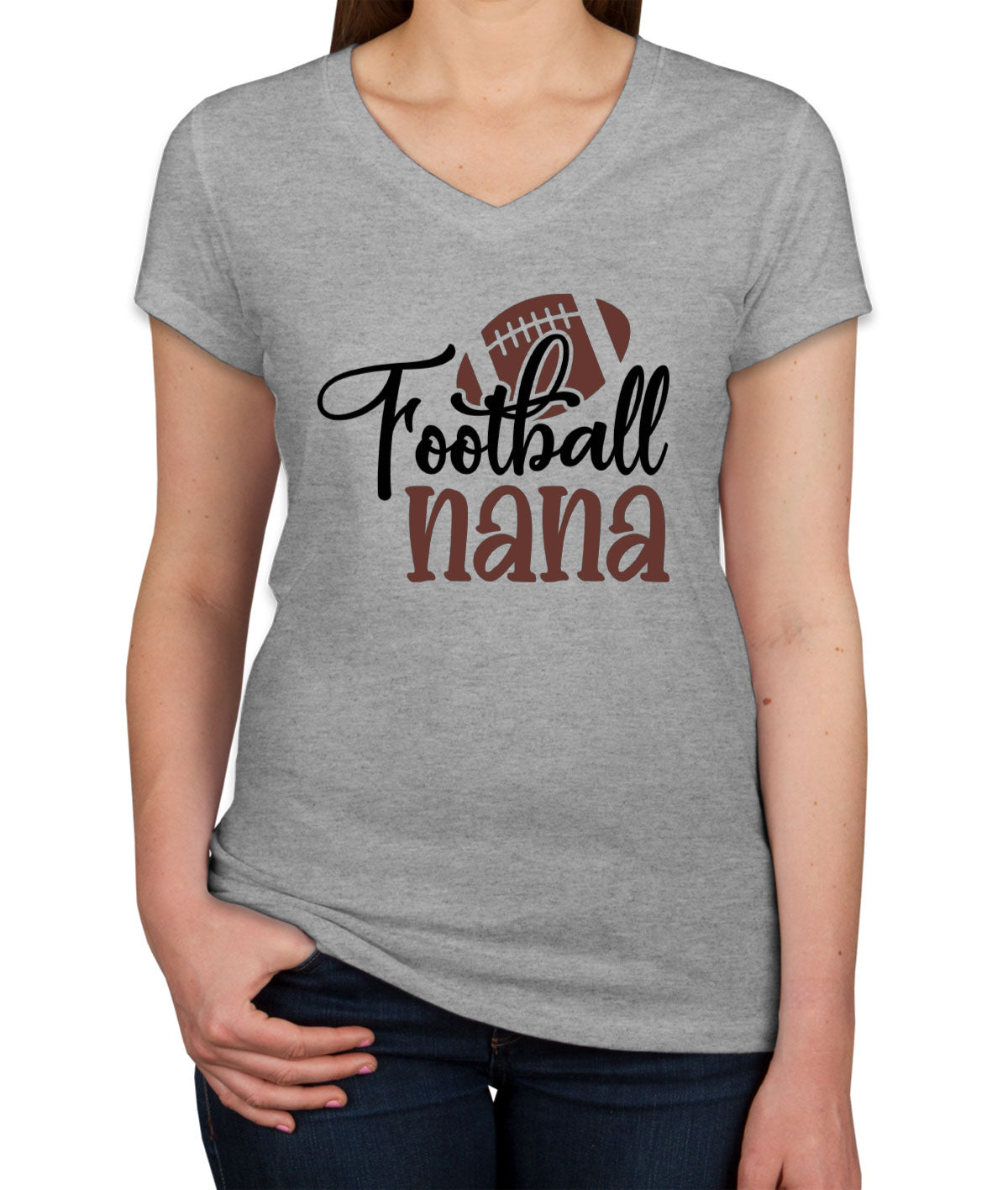 Football Nana Women's V Neck T-shirt