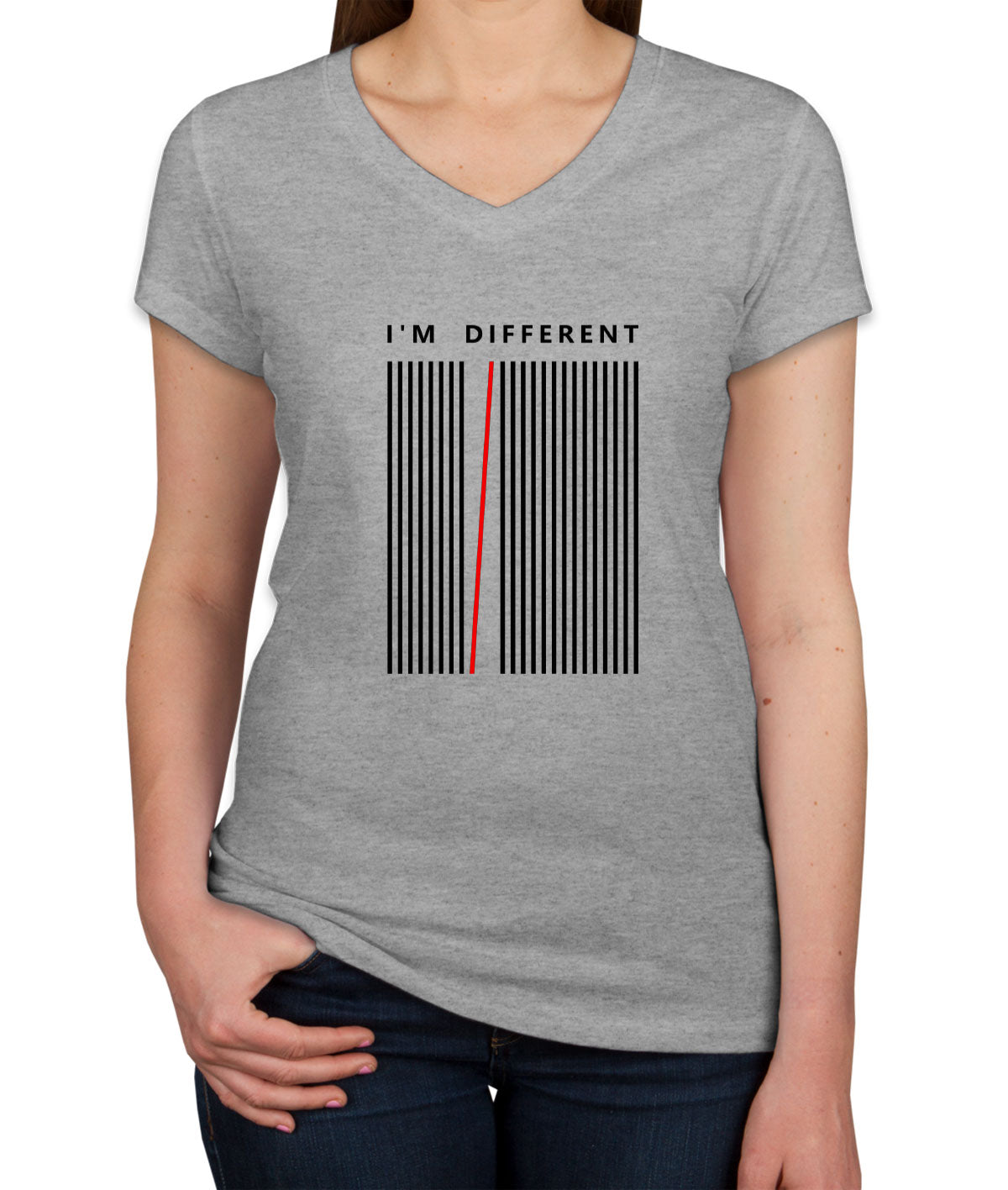 I'm Different Women's V Neck T-shirt