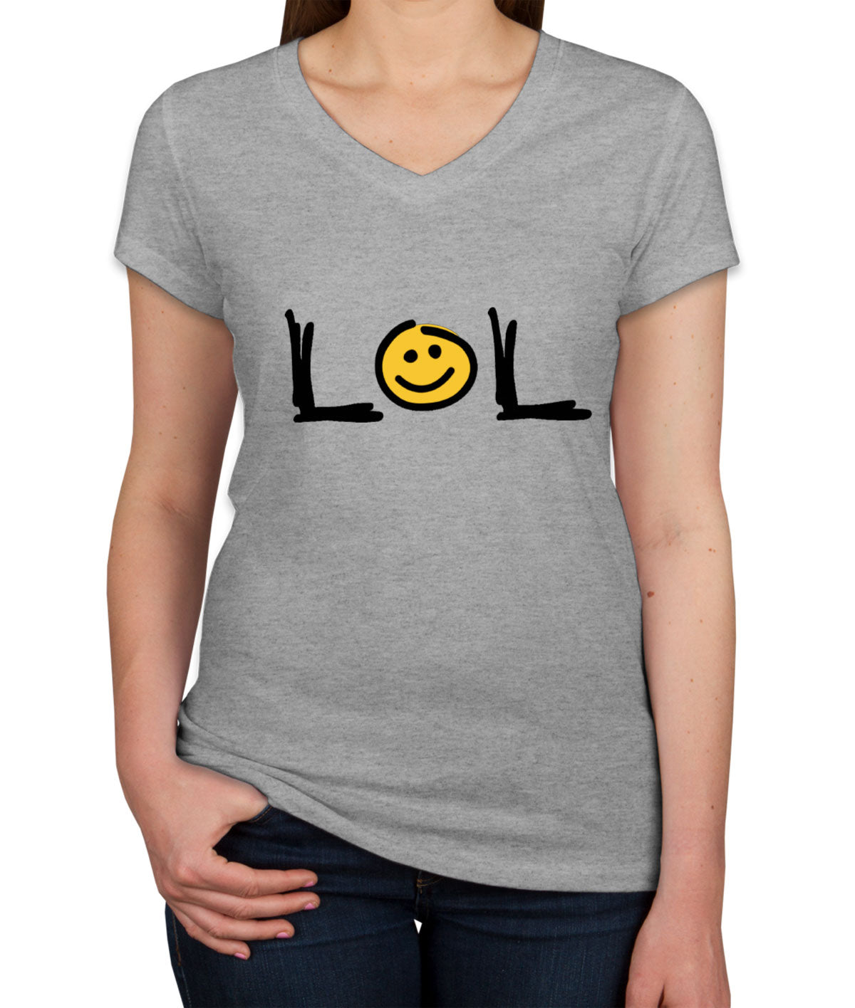 Lol Be Happy Women's V Neck T-shirt