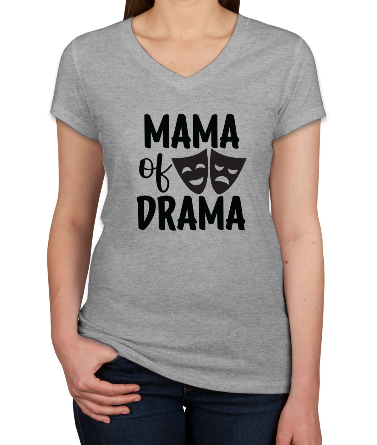 Mama Of Drama Women's V Neck T-shirt