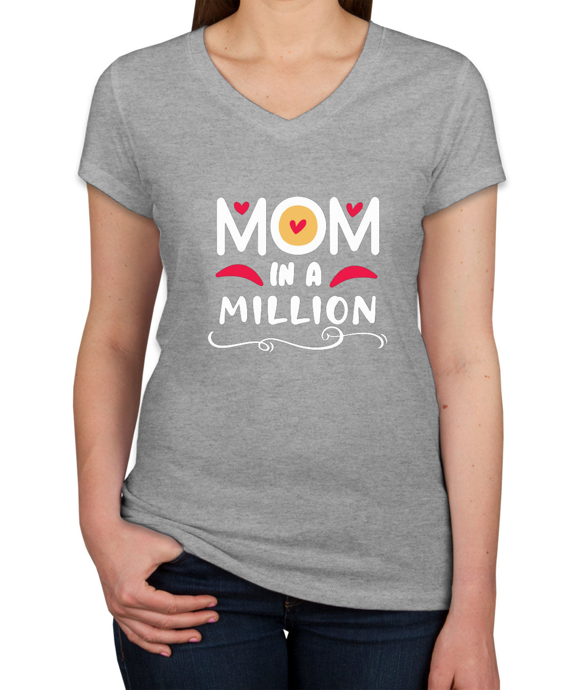 Mom In A Million Women's V Neck T-shirt