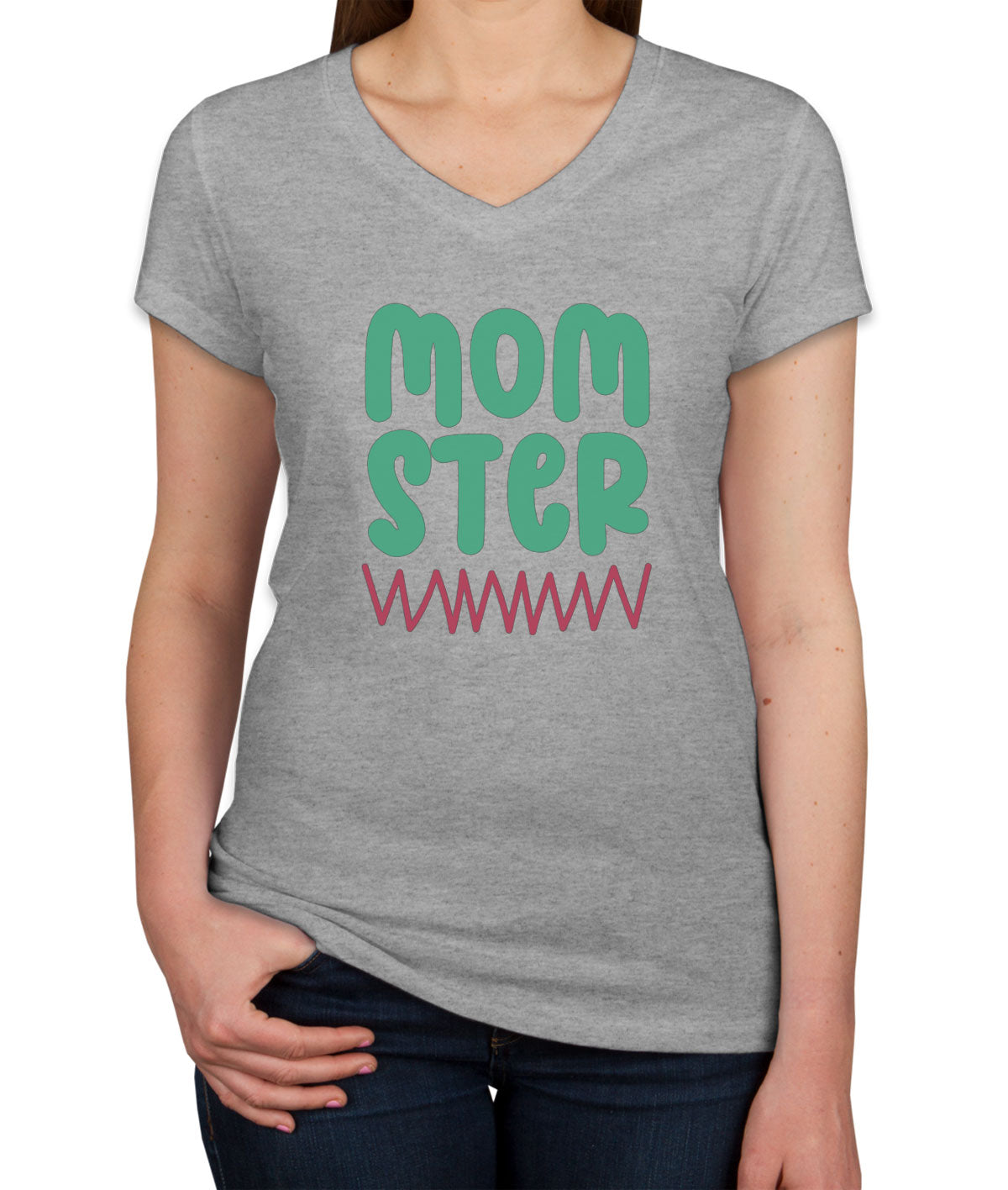 Momster Mother's Day Women's V Neck T-shirt