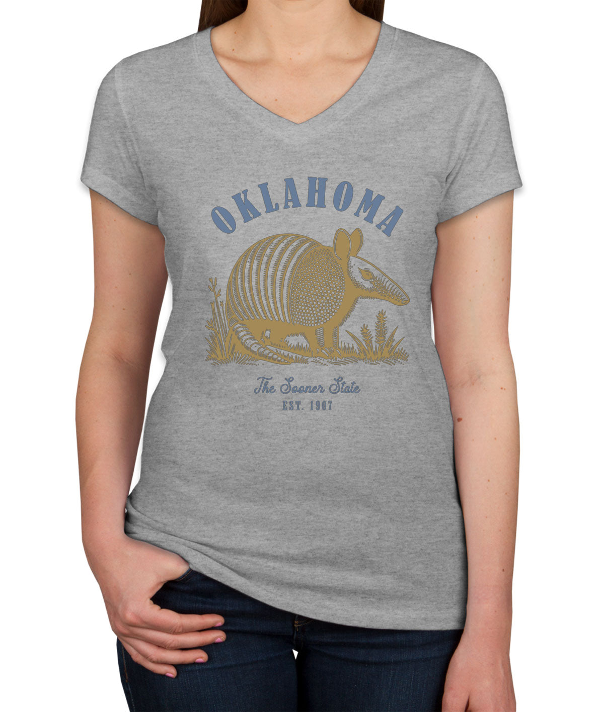 Oklahoma State Vintage  Women's V Neck T-shirt