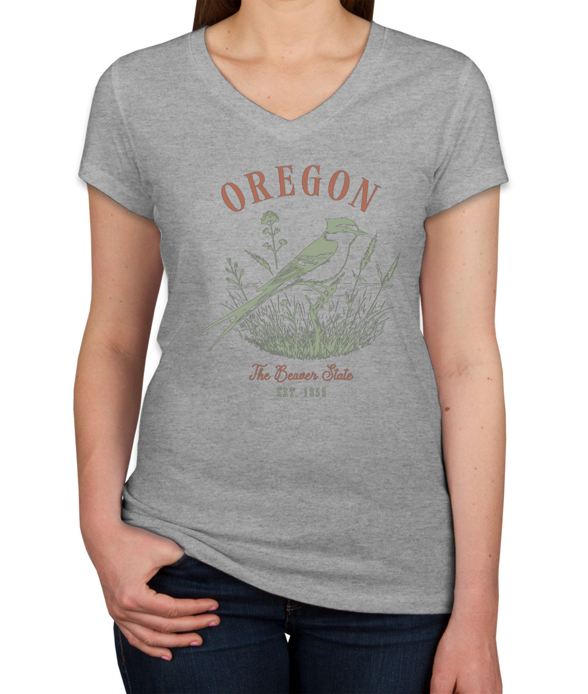 Oregon State Vintage Women's V Neck T-shirt